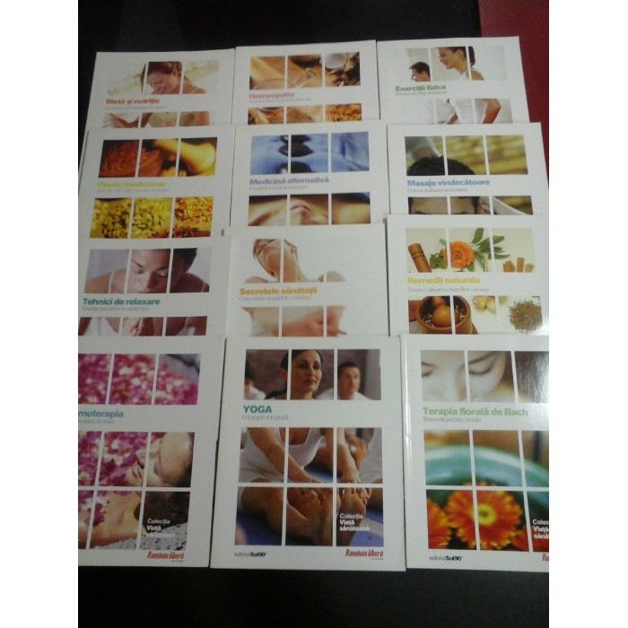   COLECTIA  VIATA  SANATOASA  12 volume: Exercitii fizice;  Dieta si nutritie....  